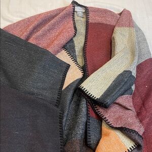 Harve Benard Red and Black Knit Cardigan